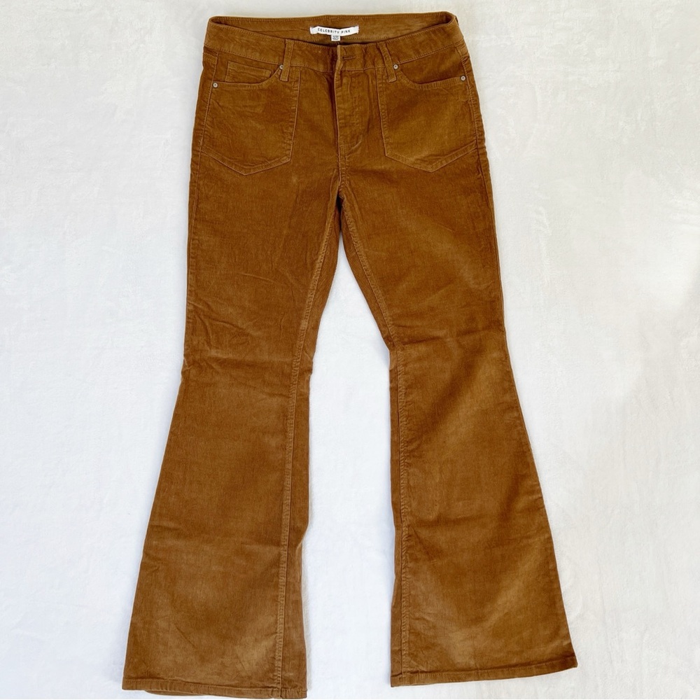 Celebrity Pink Flare Leg Corduroy Pants Burnt Brown 11/30